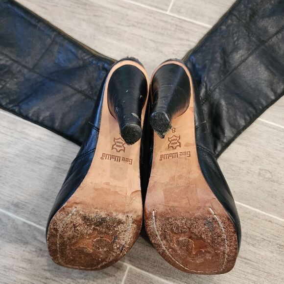 Gee Wawa Black Lesther Over Knee Platform Boot - Picture 6 of 17